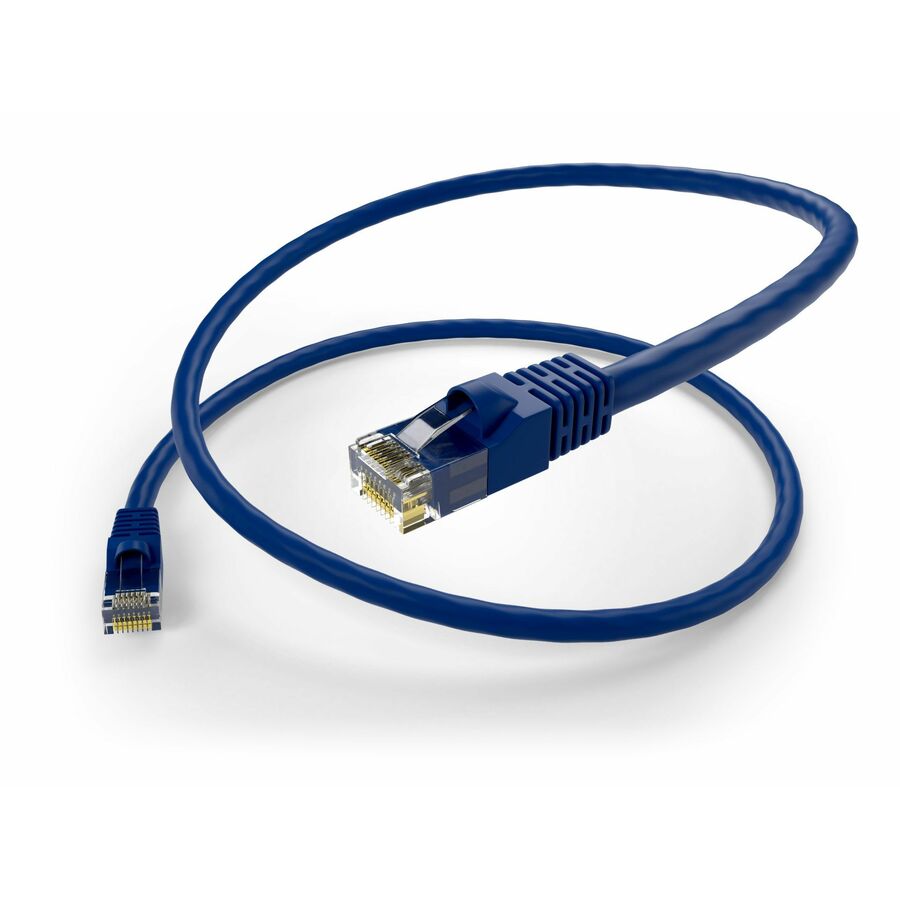 Unirise Cat.5e Patch Network Cable - 2 ft Category 5e Network Cable for Network Device - First End: 1 x RJ-45 Network - Male - Second End: 1 x RJ-45 Network - Male - Patch Cable - Blue