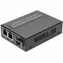 AddOn 10/100/1000Base-TX(RJ-45) x2 to 1 Open SFP Port POE (15W) Media Converter