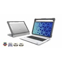 MAXCases Extreme Shell-FL3 Slide Chromebook Case for HP Fortis G1m Chromebook 11.6" "Flip 2:1" (MediaTek Processor) (Grey/Slide-On Top, PC Bottom)