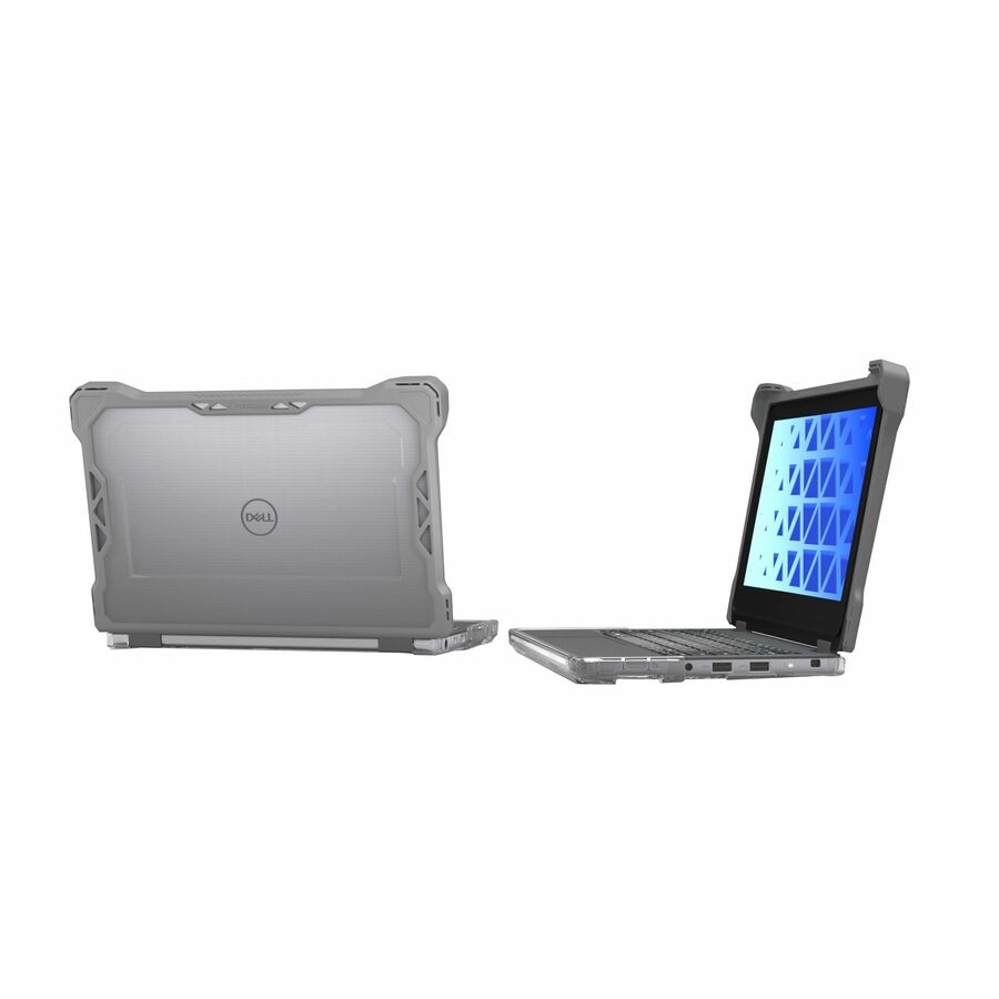 MAXCases Extreme Shell-F Slide Case (ESL bottom panel) for Dell 3120 & 3140 Windows Clamshell & Convertible 2:1 11.6" (Gray/Clear)