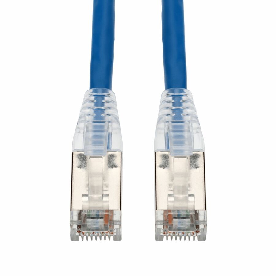 AddOn 25ft Blue CAT 6 Shielded PVC Ethernet Cable Snagless Easy Clear Boot TAA RJ-45 M/M