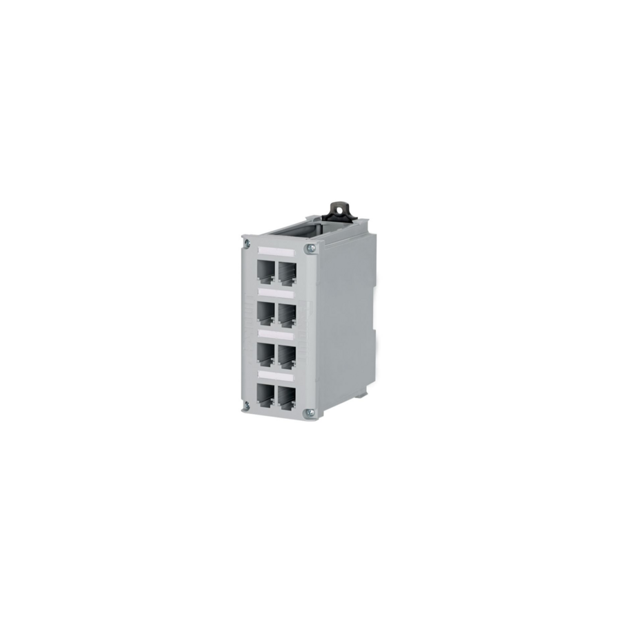 IndustrialNet DIN Rail Mount Patch Panel