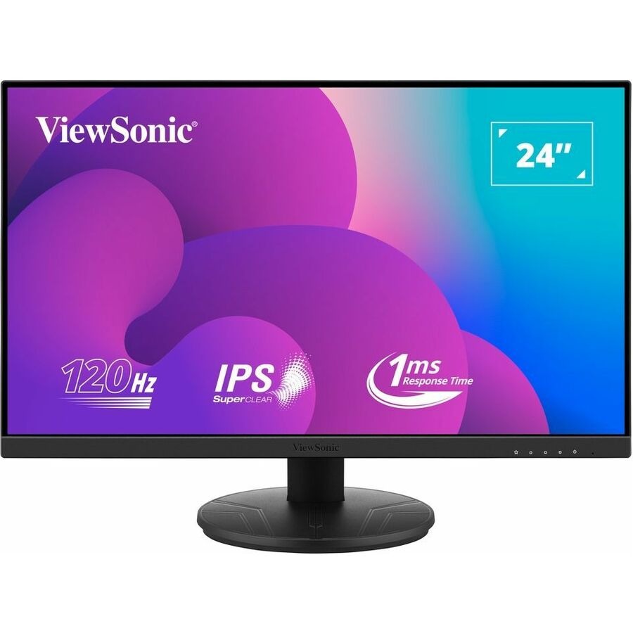 ViewSonic VX2416A 24 Inch 1080p Gaming Monitor, IPS Display with 120Hz and 1ms for Smooth Gameplay, Eye Care Technology, DisplayPort for Daisy Chain, USB-C, and HDMI Inputs