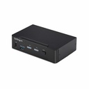 StarTech 2-Port DisplayPort KVM Switch, 4K 60Hz, DP 1.2, HDCP 1.4, EDID Management, 2-Port USB 3.0 Hub, TAA