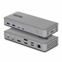 StarTech Triple-Monitor USB-C Docking Station, DP/HDMI, 2x 4K60Hz, 1x 4K30Hz, 100W PD, GbE, Driverless, Multi-Monitor Dock For Windows