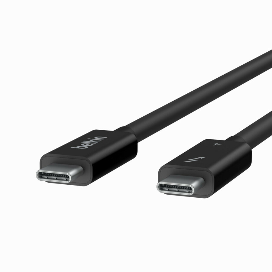 Belkin 3.3 ft Thunderbolt USB-C to USB-C Cable - 24 pin to 24 pin - 100W PD - Black
