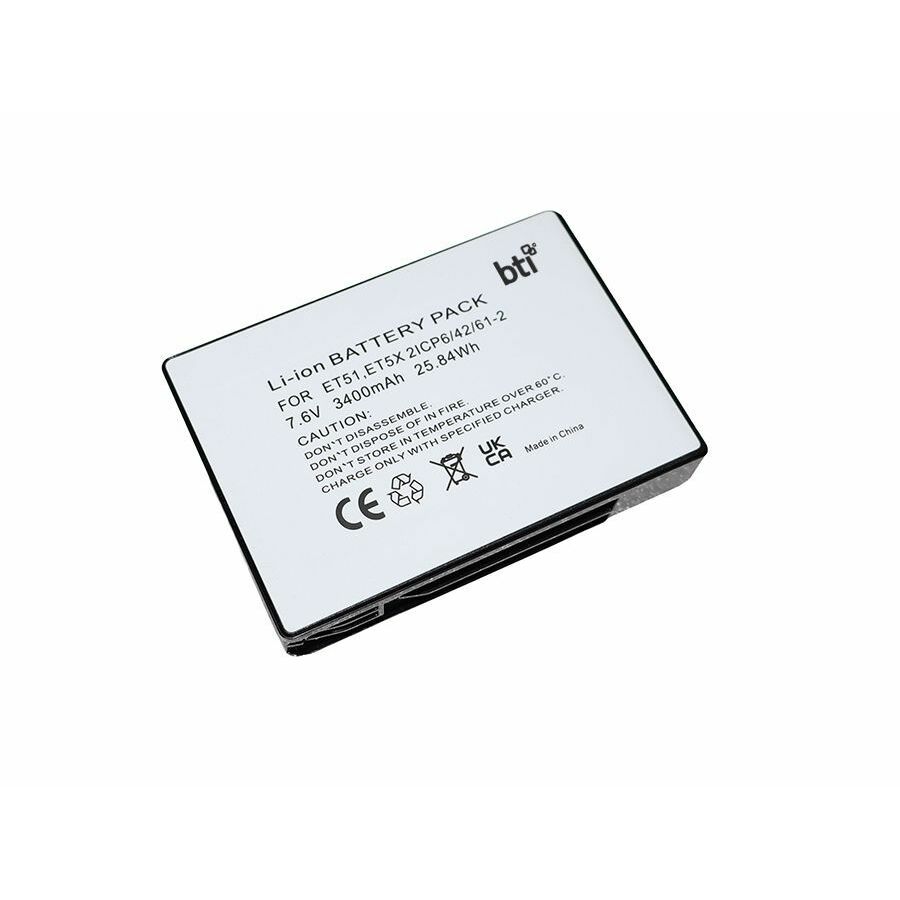 BTI BTRY-ET5X-PRPK2-01-BTI 7.6V 25.84WH LI-ION SCANNER BATTERY FOR ZEBRA