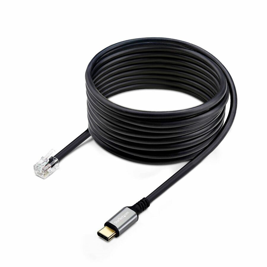 StarTech USB-C to RJ9 Adapter for Office Phone Handset or Wired/Wireless Headset, Use Landline Hardware, 6ft (1.8m), Laptop/Desktop