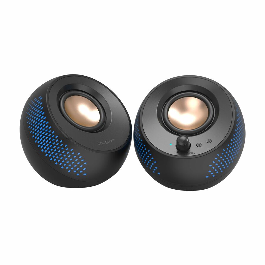 Creative Pebble X 2.0 Bluetooth Speaker System - 15 W RMS - Black