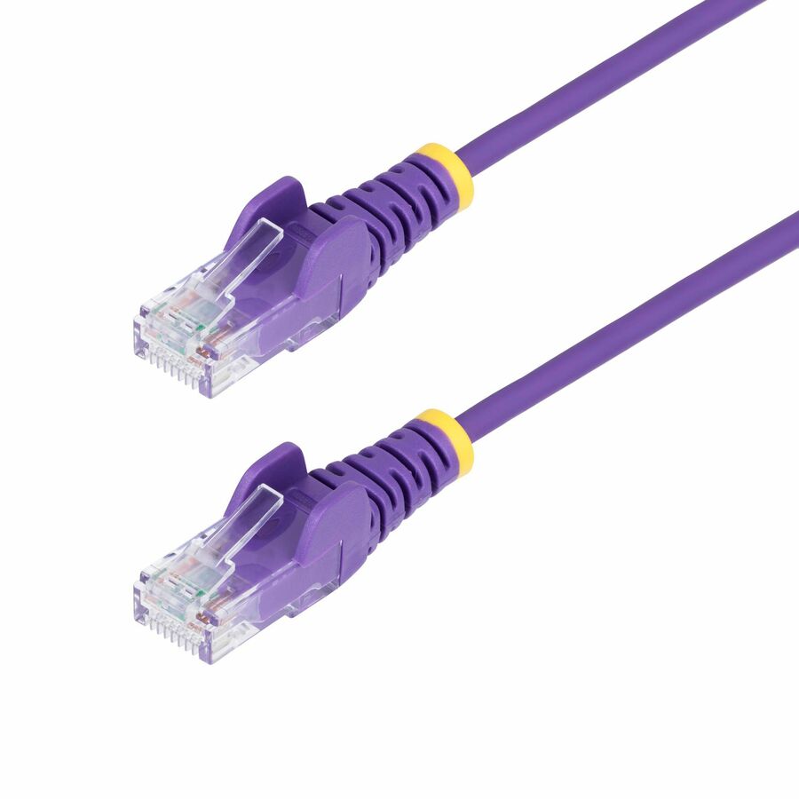 StarTech 7ft Purple Slim CAT6 Ethernet Cable, Slim Snagless RJ45, UTP, LSZH, 28AWG Bare Copper, Slim Network Patch Cord
