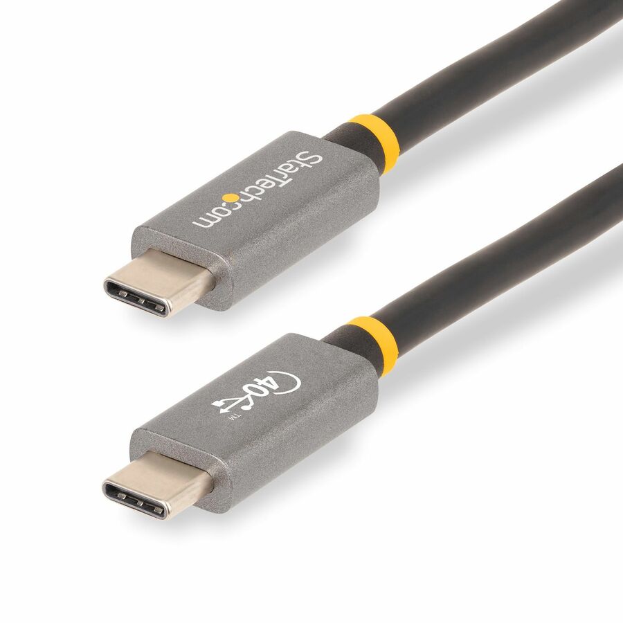 StarTech 3.3ft (1m) USB4 Cable 40Gbps, 100W (5A) PD, 8K 120Hz/4K 240Hz DP Alt Mode, USB-IF Certified USB-C Cord, Thunderbolt Compat.
