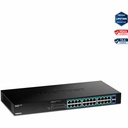 TRENDnet 26-Port Gigabit PoE+ Switch, 24 x 30W PoE+ Ports, 2 Gigabit SFP Slots, 380W PoE Budget, 52Gbps Switching Capacity, 1U 19" Rack Mountable, Lifetime Protection, Black, TPE-TG262