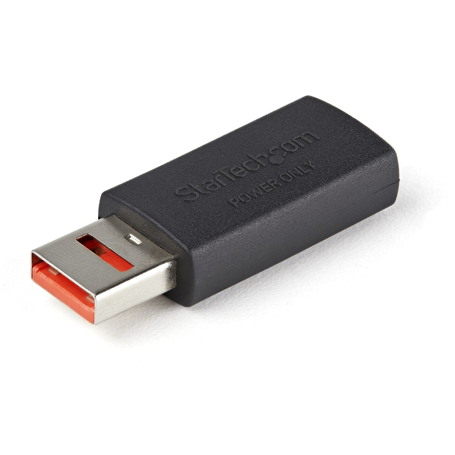 StarTech Secure Charging USB Data Blocker Adapter, Male/Female USB-A Data Blocking Charge/Power-Only Charging Adapter for Phone/Tablet