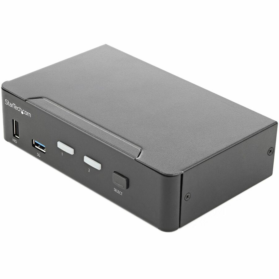 StarTech 2 Port HDMI KVM Switch 4K 60Hz UHD HDR, HDMI 2.0 Single Monitor, 2 Port USB 3.0 Hub, 4x USB HID, Audio, Hotkey Switching, TAA