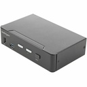 StarTech 2 Port HDMI KVM Switch 4K 60Hz UHD HDR, HDMI 2.0 Single Monitor, 2 Port USB 3.0 Hub, 4x USB HID, Audio, Hotkey Switching, TAA