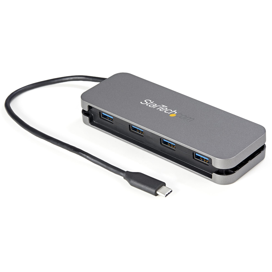 StarTech 4 Port USB C Hub - 4x USB-A - 5Gbps USB 3.0 Type-C Hub (USB 3.2/3.2 Gen 1) - Bus Powered - 11" Long Cable w/ Cable Management
