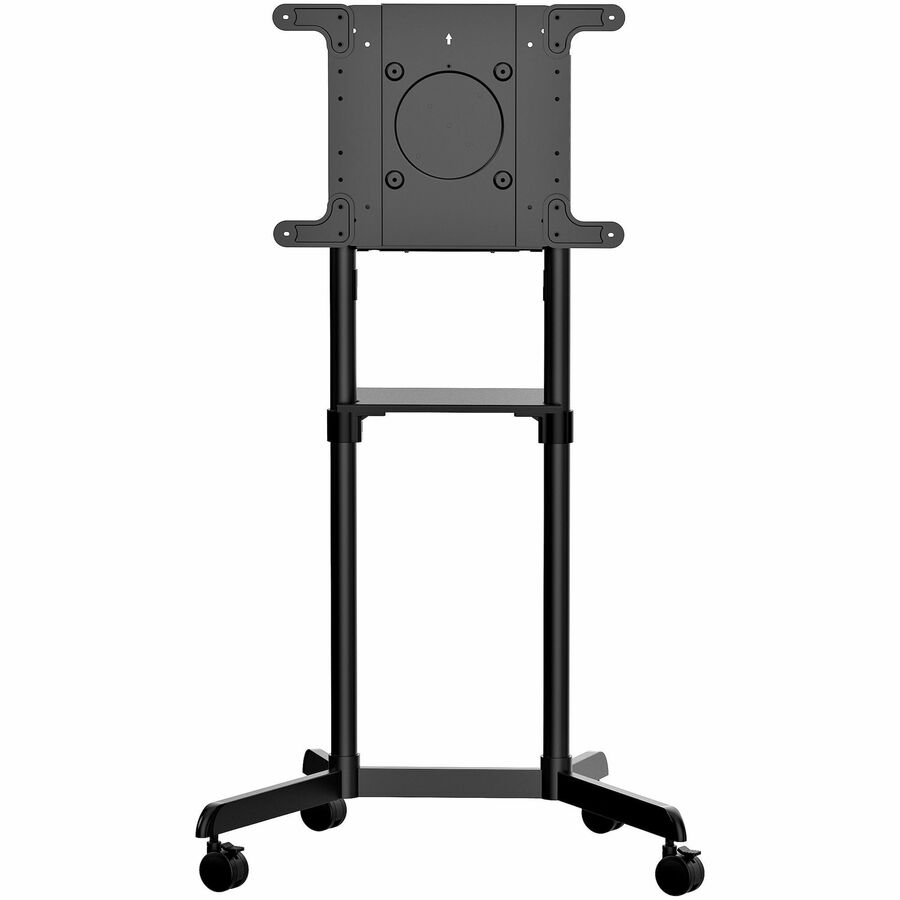 StarTech Mobile TV Cart, Portable Rolling TV Stand, 37-70 inch VESA Display Mount (154lb/70kg), Shelf & Storage, Rotate/Tilt Display