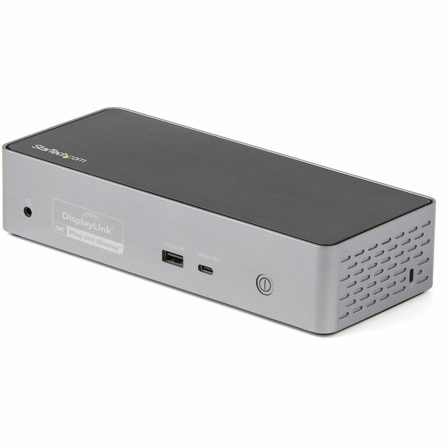 StarTech USB-C Dock, 4K 60Hz Quad Monitor DisplayPort & HDMI, Universal USB C Docking Station, 100W Power Delivery, USB Hub 1C/3A, GbE
