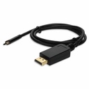 AddOn 3ft USB C 3.1 Male to DisplayPort Male Black Cable