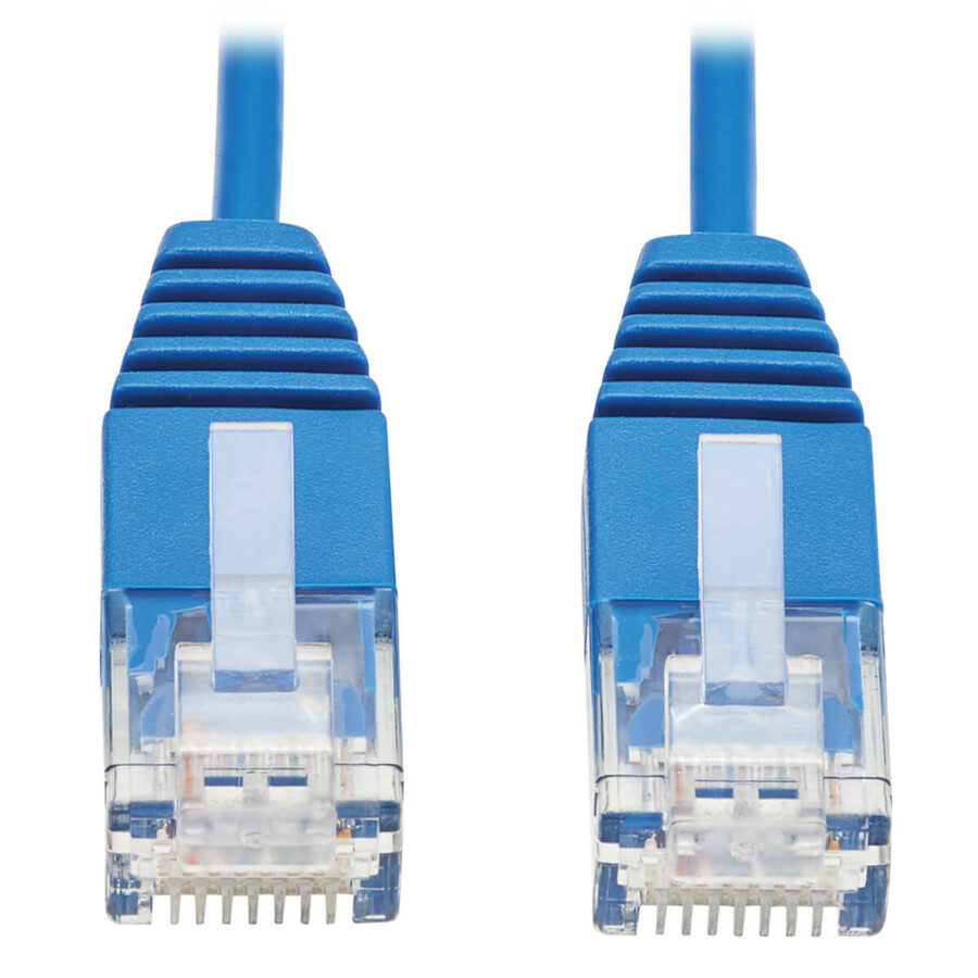 Eaton Tripp Lite Series Cat6 Gigabit Molded Ultra-Slim UTP Ethernet Cable (RJ45 M/M), Blue, 6-in. (15.24 cm)