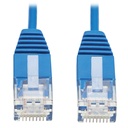 Eaton Tripp Lite Series Cat6 Gigabit Molded Ultra-Slim UTP Ethernet Cable (RJ45 M/M), Blue, 6-in. (15.24 cm)