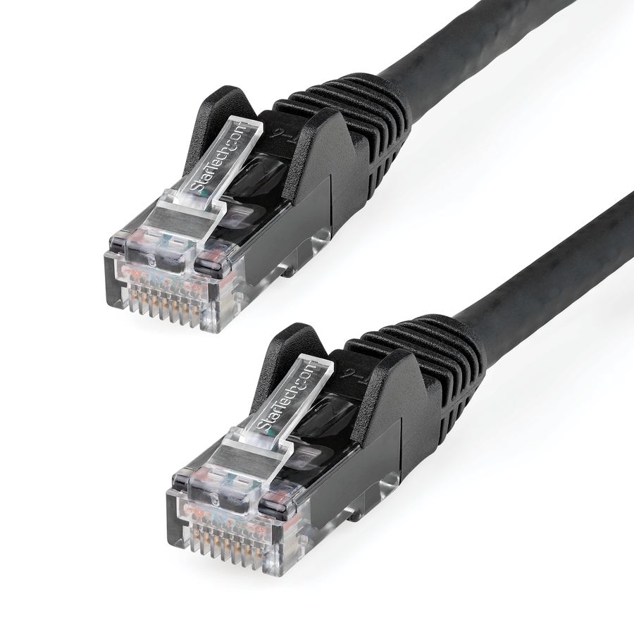 StarTech 4.6m(15ft) CAT6 Ethernet Cable, LSZH (Low Smoke Zero Halogen) 10 GbE Snagless 100W PoE UTP RJ45 Black Network Patch Cord ETL