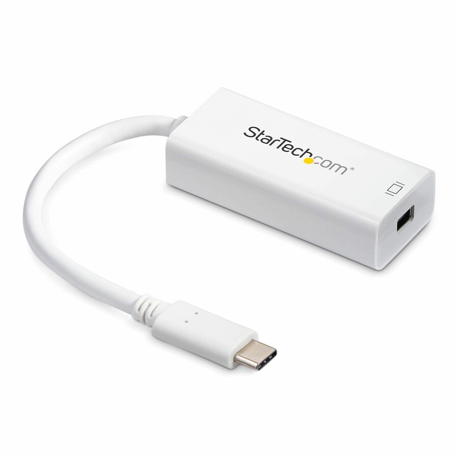 StarTech USB-C to Mini DisplayPort Adapter - 4K 60Hz - White - USB Type-C to Mini DP Adapter - Thunderbolt 3 Compatible