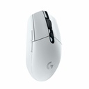 Logitech G305 LIGHTSPEED Wireless Gaming Mouse, HERO Sensor, 12,000 DPI, 6 Programmable Buttons, White