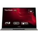 ViewSonic TD1655 15.6 Inch 1080p Touchscreen Portable Monitor, IPS Display for Interactive Workflows and Second Screen Productivity, Built-in Stand, 60W USB-C, mini HDMI, and Smart Cover