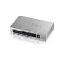 Zyxel 5 Port Gigabit Ethernet Unmanaged POE+ Switch | 4 x PoE+ @ 60W | Plug & Play | Sturdy Metal Housing | Desktop or Wall-Mount | Fanless | Lifetime Warranty | Ethernet Splitter | GS1005HP