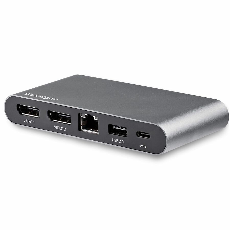 StarTech USB C Dock - 4K Dual Monitor DisplayPort Docking Station - 100W Power Delivery Passthrough, GbE, 2x USB-A - Multiport Adapter