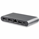 StarTech USB C Dock - 4K Dual Monitor DisplayPort Docking Station - 100W Power Delivery Passthrough, GbE, 2x USB-A - Multiport Adapter