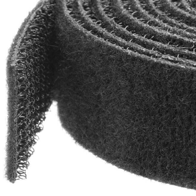 StarTech 25ft (7.6m) Hook and Loop Roll, Black, Cut-to-Size Reusable Cable Ties, Bulk Wire Fastener Tape, Cable Management Straps