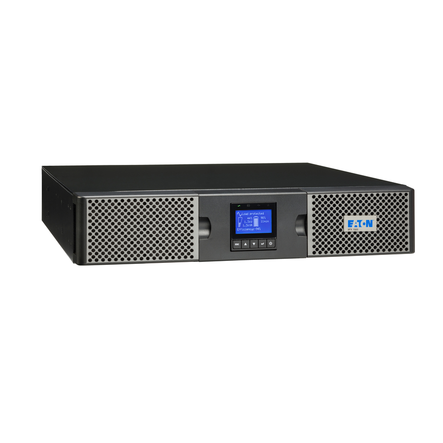 Eaton 9PX 1500VA 1350W 120V Online Double-Conversion UPS - 5-15P, 8x 5-15R Outlets, Cybersecure Network Card Option, Extended Run, 2U Rack/Tower