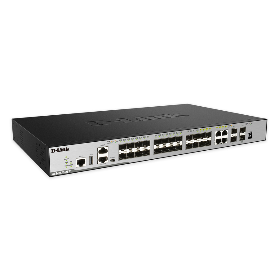 D-Link 28-Port Layer 3 Stackable Managed Gigabit Switch including 4 10GbE Ports