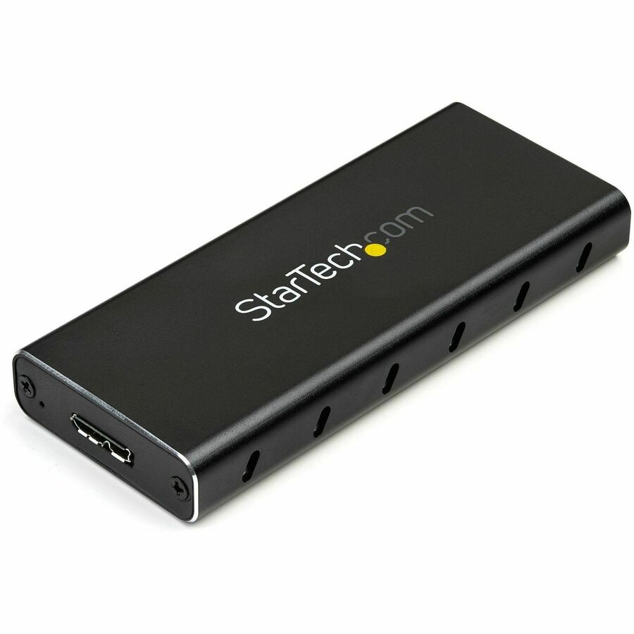 StarTech M.2 SSD Enclosure for M.2 SATA SSDs, USB 3.1 (10Gbps) with USB-C Cable, External Enclosure for USB-C Host, Aluminum, TAA