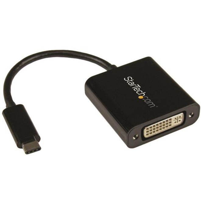 StarTech USB C to DVI Adapter - Thunderbolt 3 Compatible - 1920x1200 - USB-C to DVI Adapter for USB-C devices such as your 2018 iPad Pro - DVI-I Converter