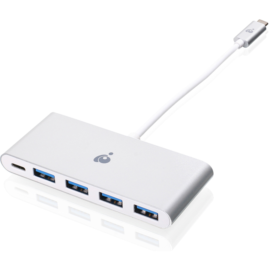 IOGEAR USB-C to 4 Port USB-A Hub with Power Delivery Pass-Through
