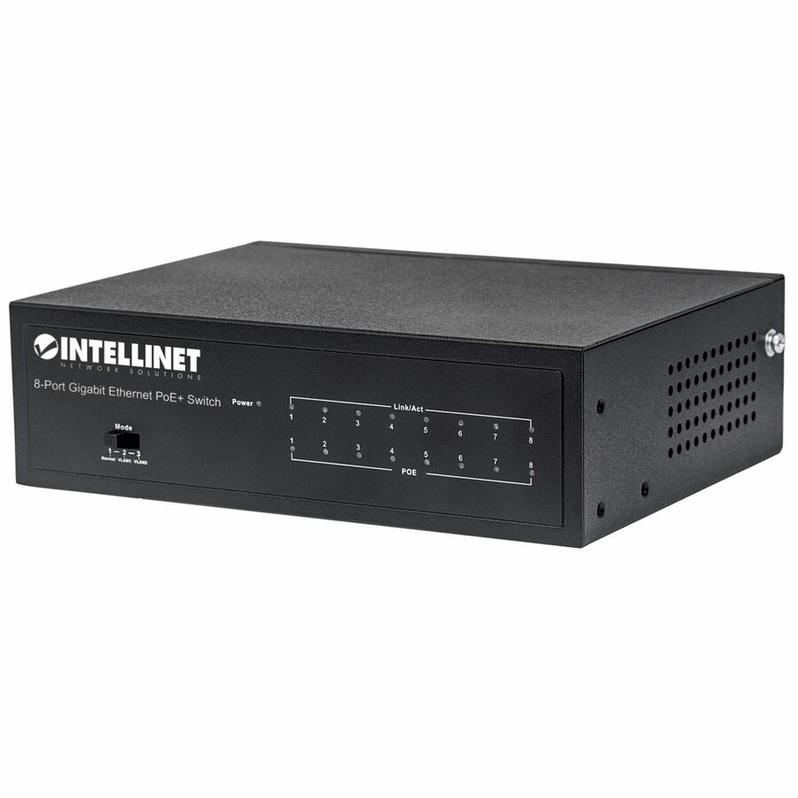 8-Port Gigabit Ethernet PoE+ Switch, IEEE 802.3at/af Power over Ethernet (PoE+/PoE) Compliant, 60 W, Desktop, Box