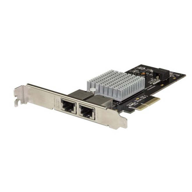 StarTech Dual Port 10G PCIe Network Adapter Card - Intel-X550AT 10GBASE-T PCI Express 10GbE Multi Gigabit Ethernet 5 Speed NIC 2port