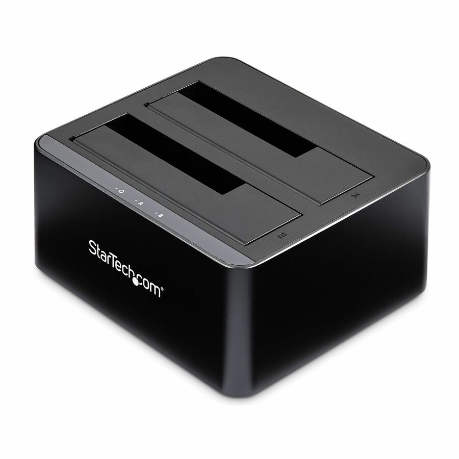 StarTech Dual-Bay USB 3.0 to SATA Hard Drive Docking Station, 2.5/3.5" SATA I/II/III, SSD/HDD Dock, USB Hard Drive Bays, Top-Loading