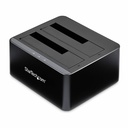 StarTech Dual-Bay USB 3.0 to SATA Hard Drive Docking Station, 2.5/3.5" SATA I/II/III, SSD/HDD Dock, USB Hard Drive Bays, Top-Loading