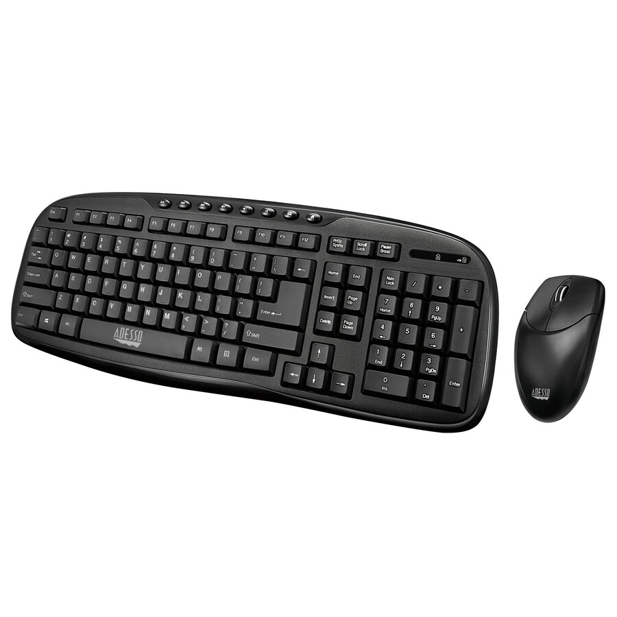 Adesso WKB-1330CB 2.4 GHz Wireless Desktop Keyboard and Mouse Combo