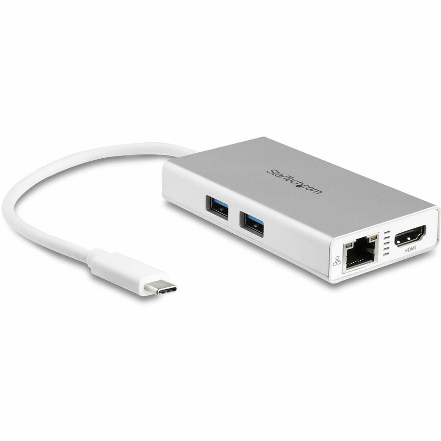 StarTech USB-C Multiport Adapter, USB-C Travel Dock w/4K HDMI, 60W PD Passthrough, GbE, 2x USB-A, Mini USB Type-C Docking Station, TAA