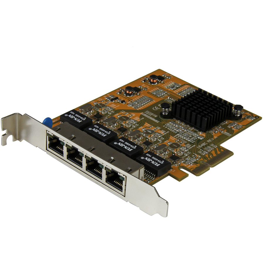 StarTech 4-Port PCI Express Gigabit Network Adapter Card, Quad-Port PCIe Gigabit NIC, TAA