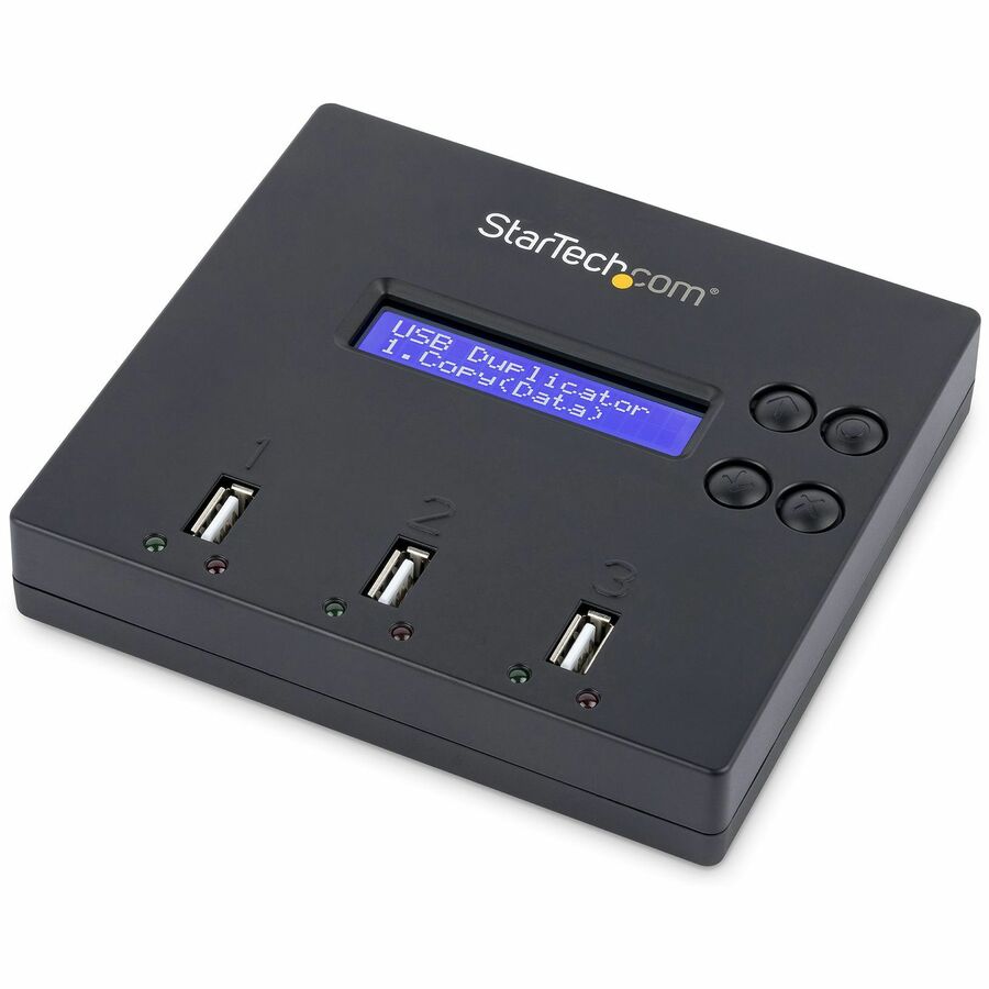 StarTech Standalone 1 to 2 USB Thumb Drive Duplicator/Eraser, USB Flash Drive Copier/Cloner, Sector-by-Sector Copy, Sanitizer, TAA