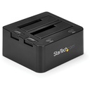 StarTech Dual-Bay USB 3.0 to SATA Hard Drive Docking Station, 2.5/3.5" SATA I/II/III, SSD/HDD Dock, USB Hard Drive Bay, Top-Loading