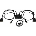 StarTech 2 Port USB VGA Cable KVM Switch - USB Powered with Remote Switch