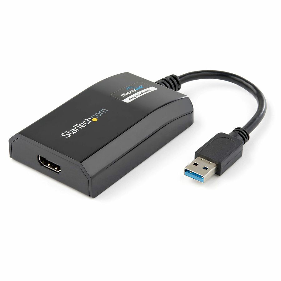 StarTech USB 3.0 to HDMI Adapter, DisplayLink Certified, 1920x1200, USB-A to HDMI Display Adapter, External Graphics Card for Mac/PC