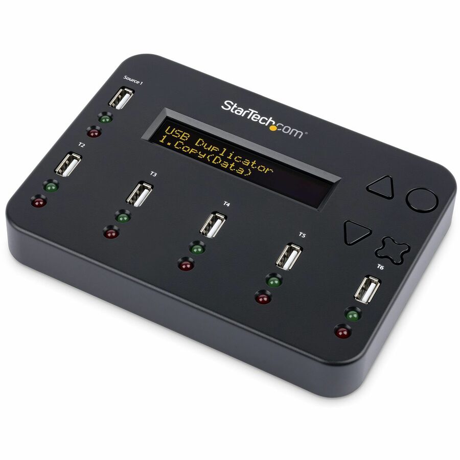 StarTech Standalone 1 to 5 USB Thumb Drive Duplicator/Eraser, USB Flash Drive Copier/Cloner, Sector-by-Sector Copy, Sanitizer, TAA
